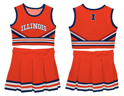 Illinois Fighting Illini Vive La Fete Game Day Orange Sleeveless Cheerleader Set