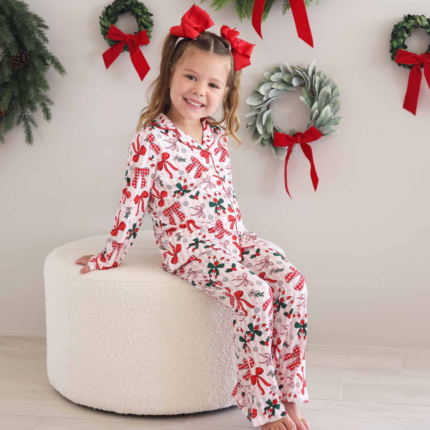 Girl's Two Piece Flare Lounge Set | Bow What Fun