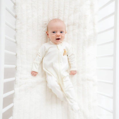 Bear Hugs Zip Footie - Ivory