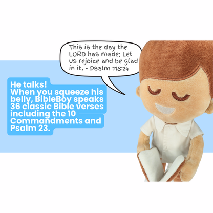 Talking Jesus Doll - BibleBoy - Speaks 36 Bible Verses