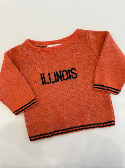 Infant's Orange Knit Illinois Sweater