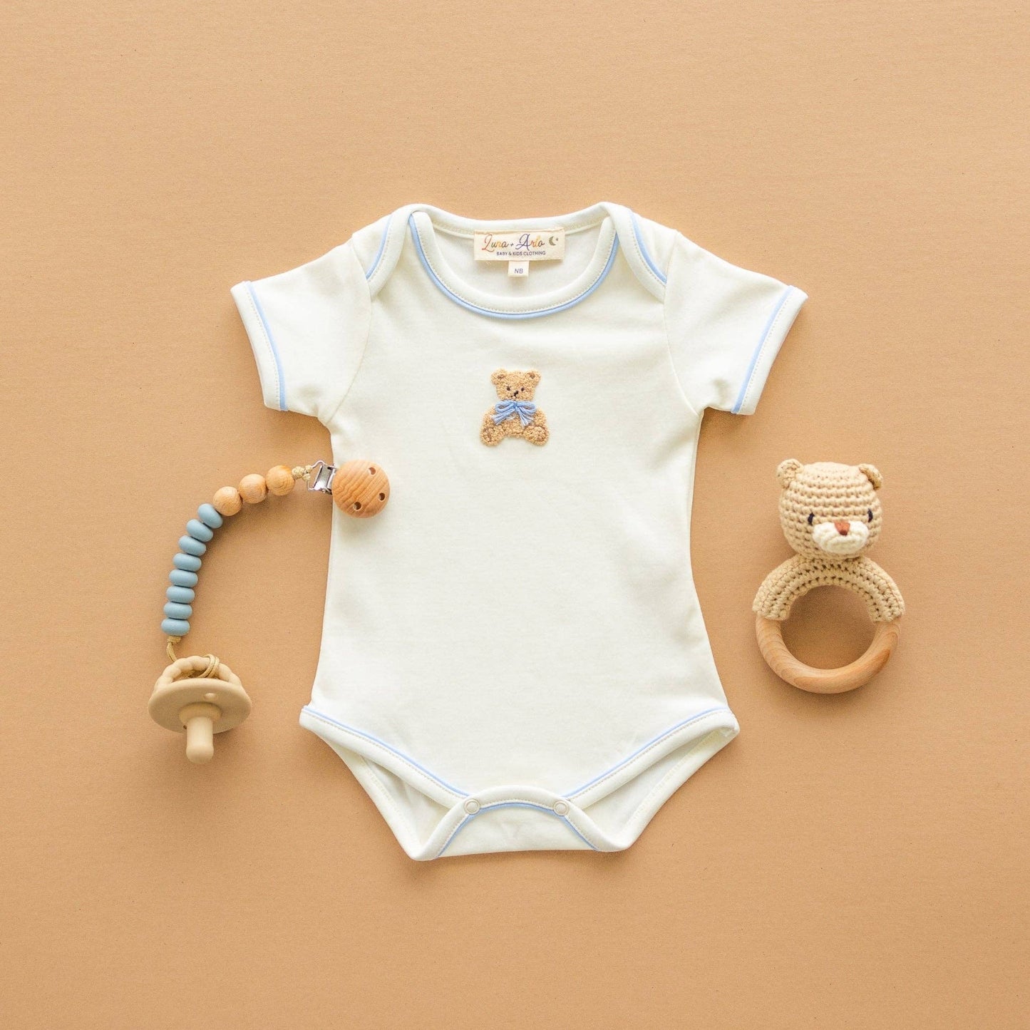 Bear Hugs Lap Bodysuit - Sky Blue