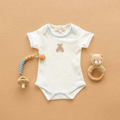 Bear Hugs Lap Bodysuit - Sky Blue