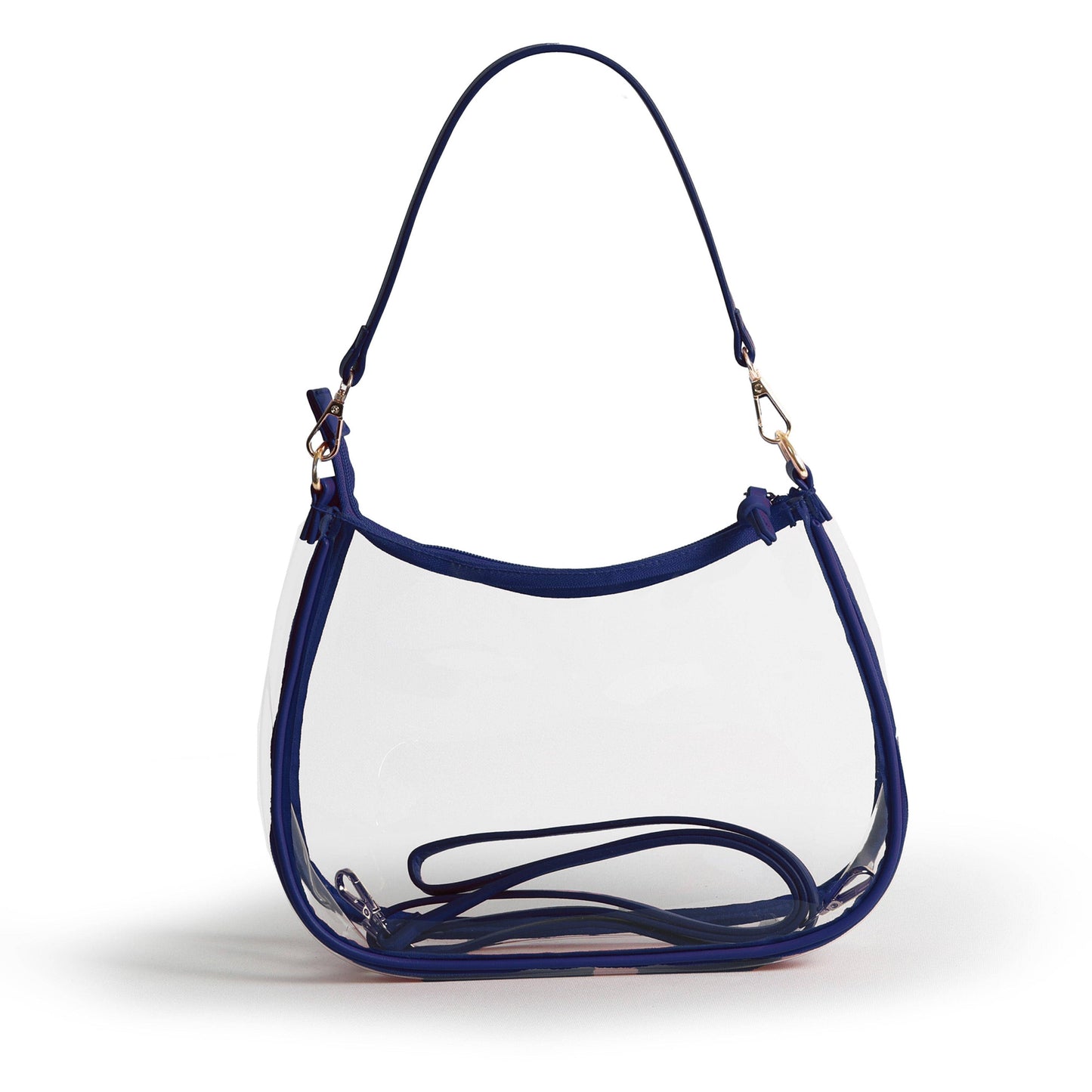 Clear Purse with Beaded Charm – Illinois Fighting Illini