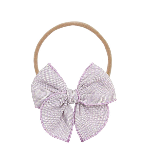 Heirloom Bow Headband - Lavender