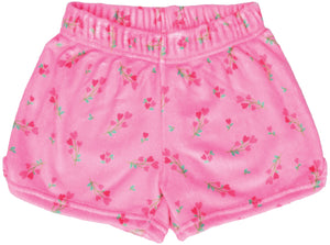 Sweet Pink Plush Sleep Shorts