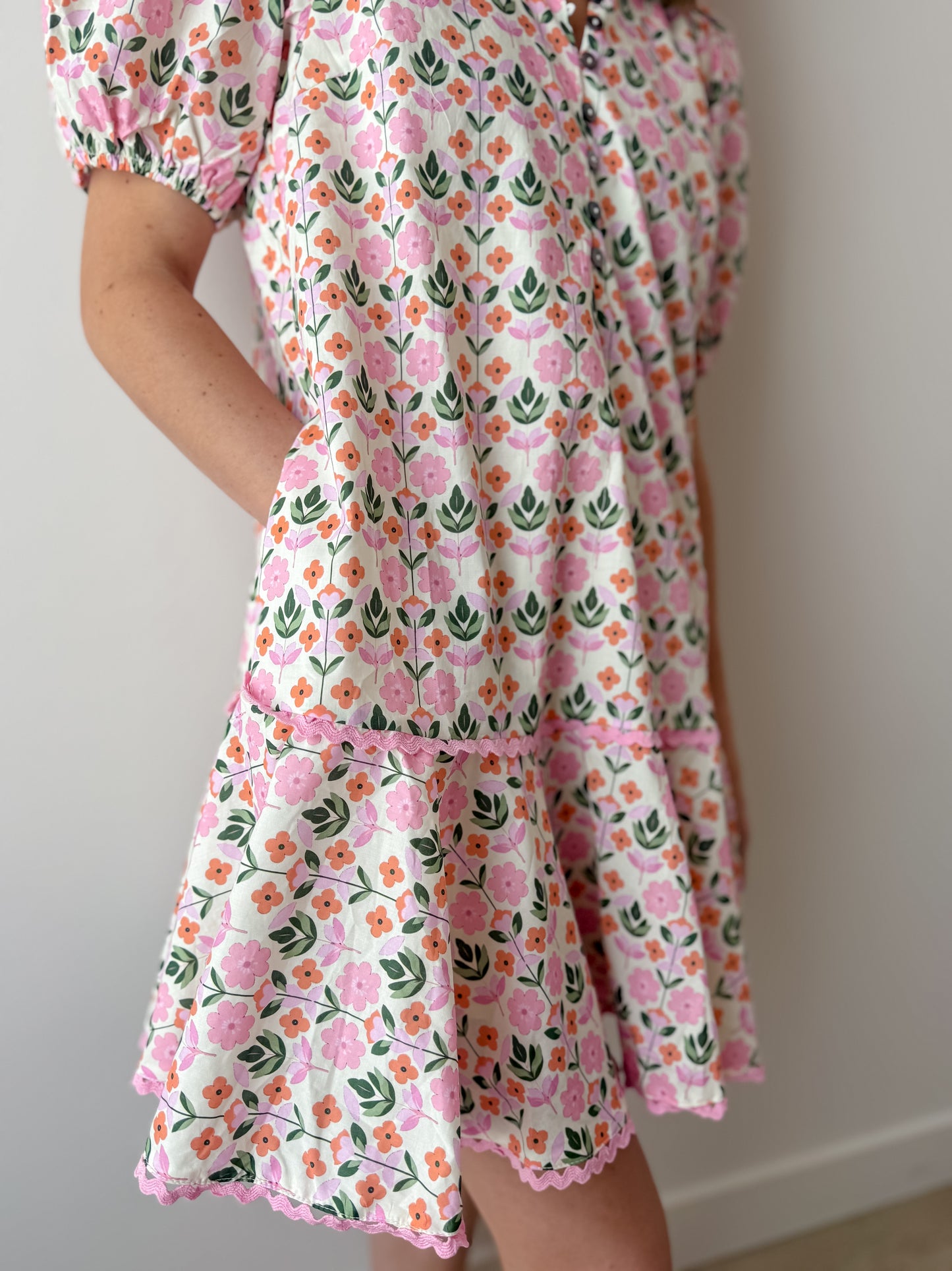 Ellie Dress - Pink Floral