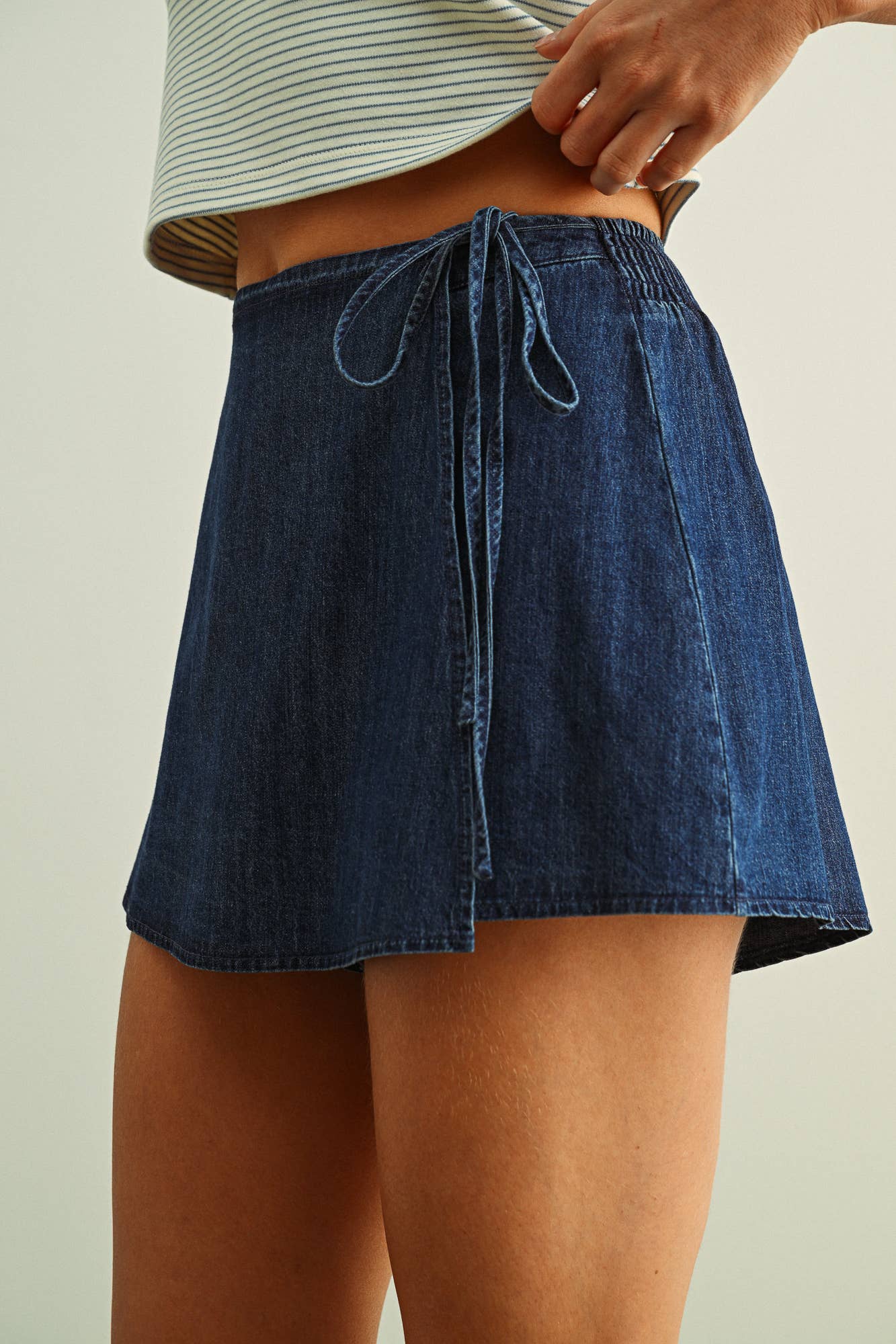 Chambray Denim Skort