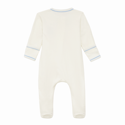Bear Hugs Zip Footie - Sky Blue