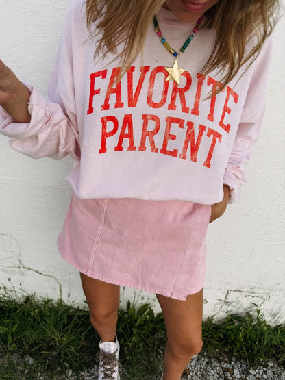 Favorite parent sweatshirt - Blush/Red