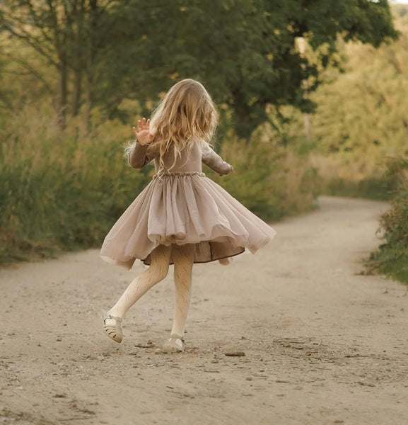 Anna Tulle Dress - Mushroom