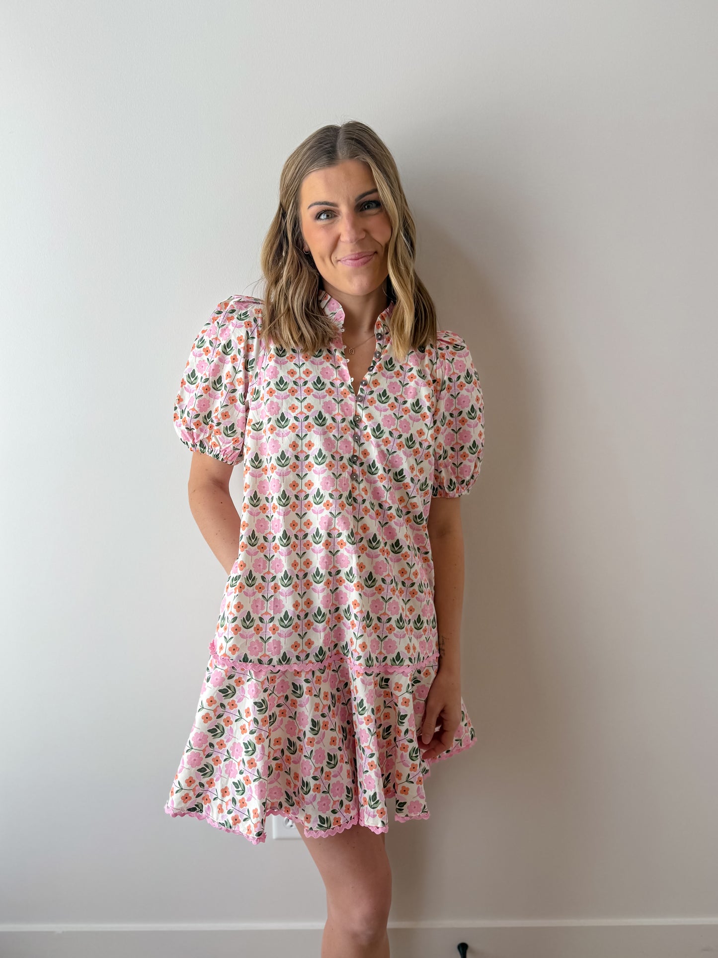 Ellie Dress - Pink Floral