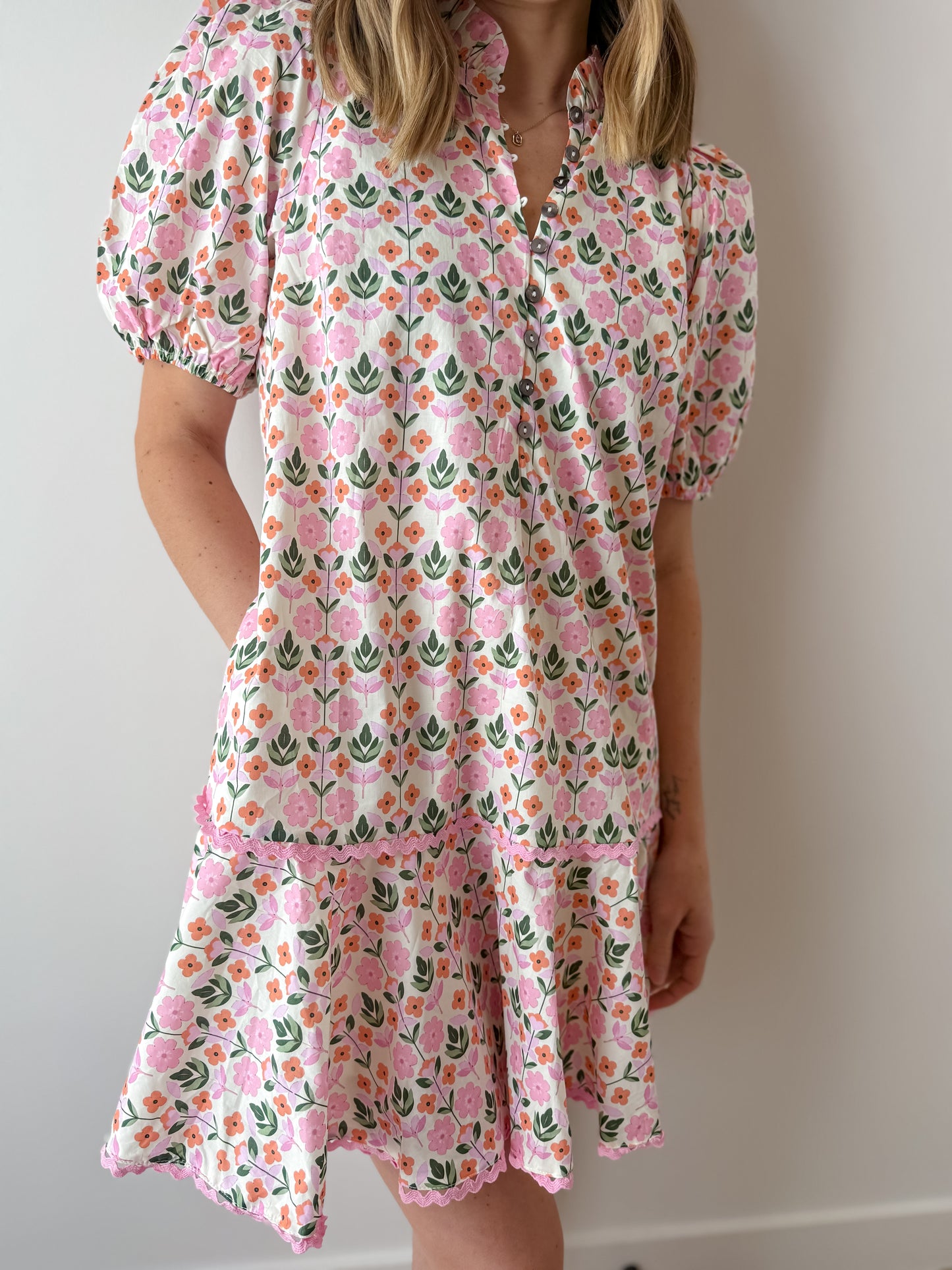 Ellie Dress - Pink Floral