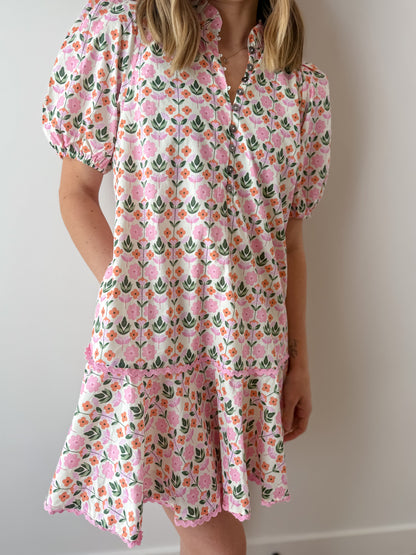 Ellie Dress - Pink Floral