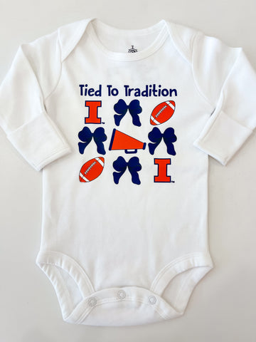 Illini Bow Tradition Long Sleeve Bodysuit