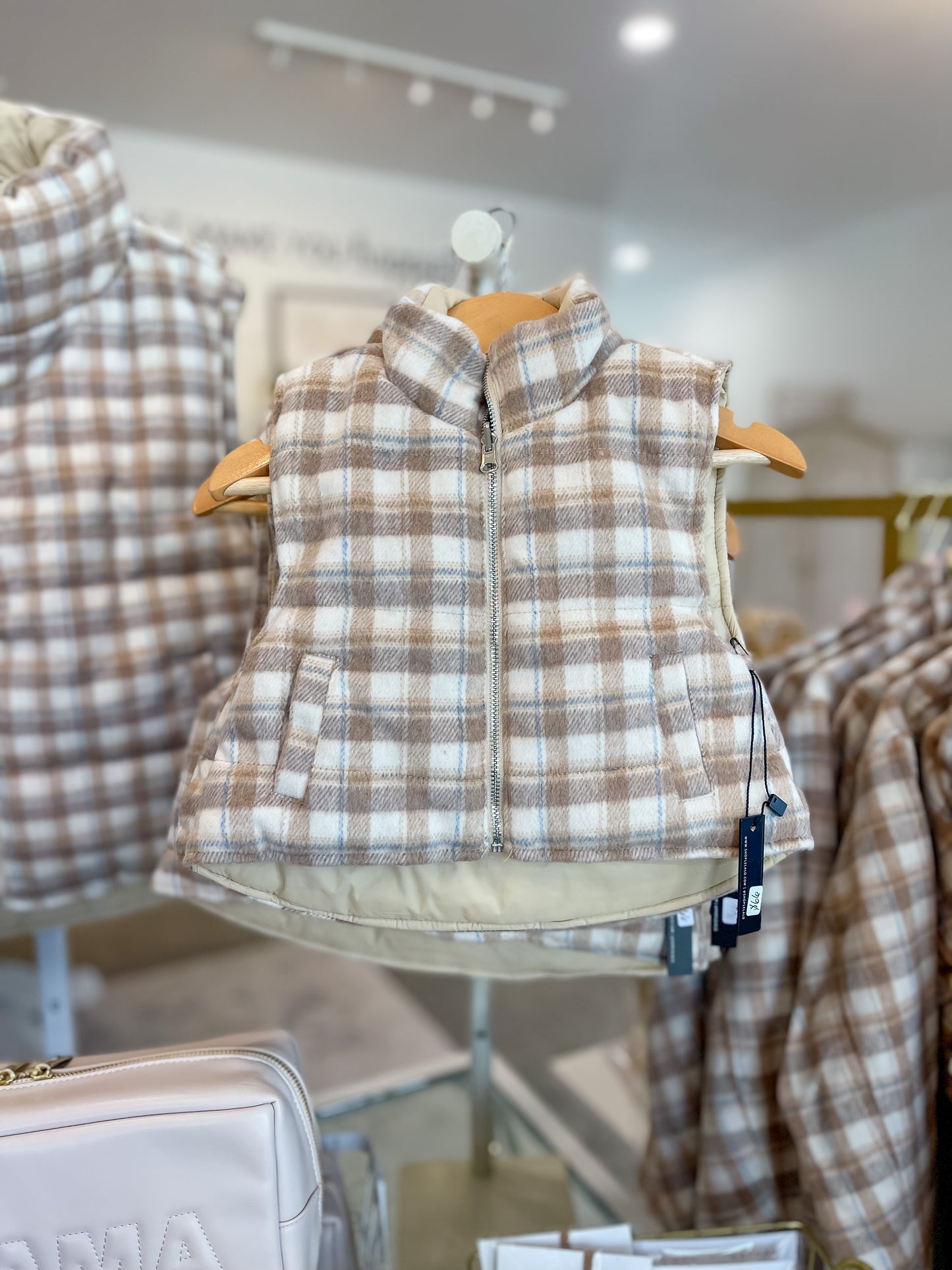 Reversible Flannel Puffer Vest - Child