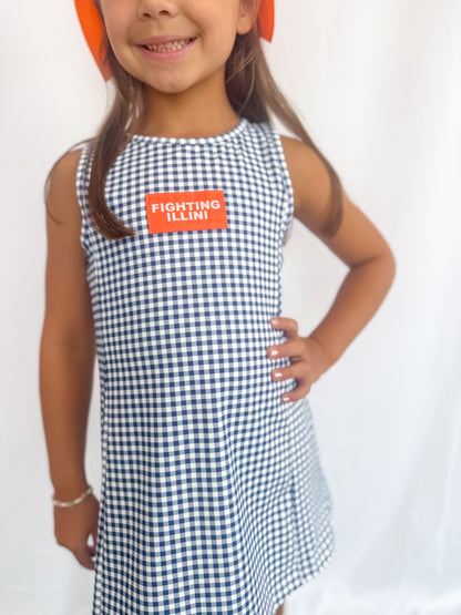 Girl's Grace Gingham Active Illini Dress