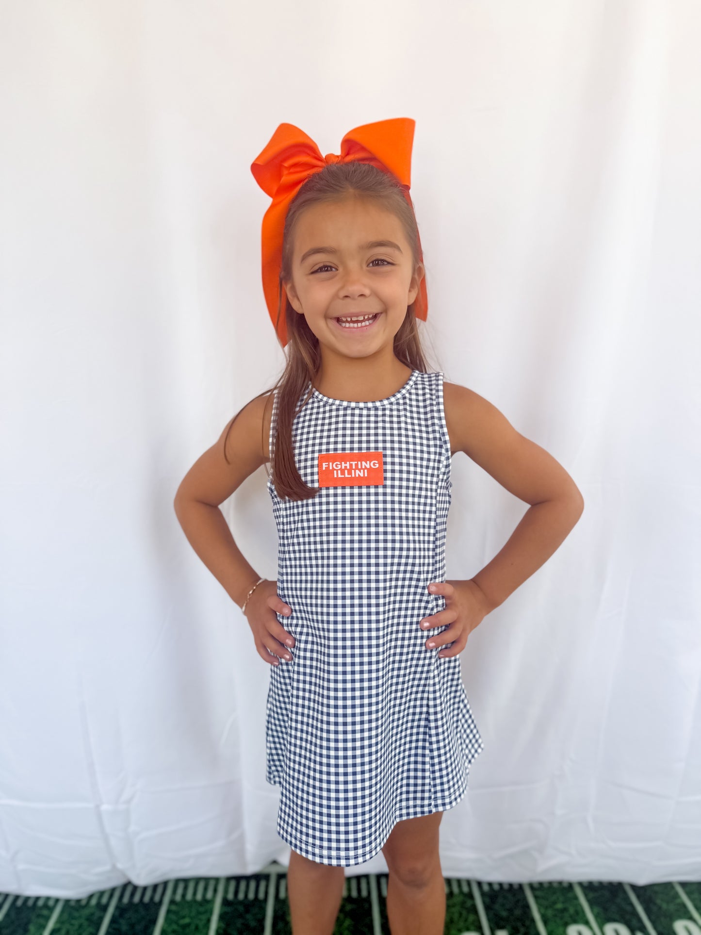 Girl's Grace Gingham Active Illini Dress