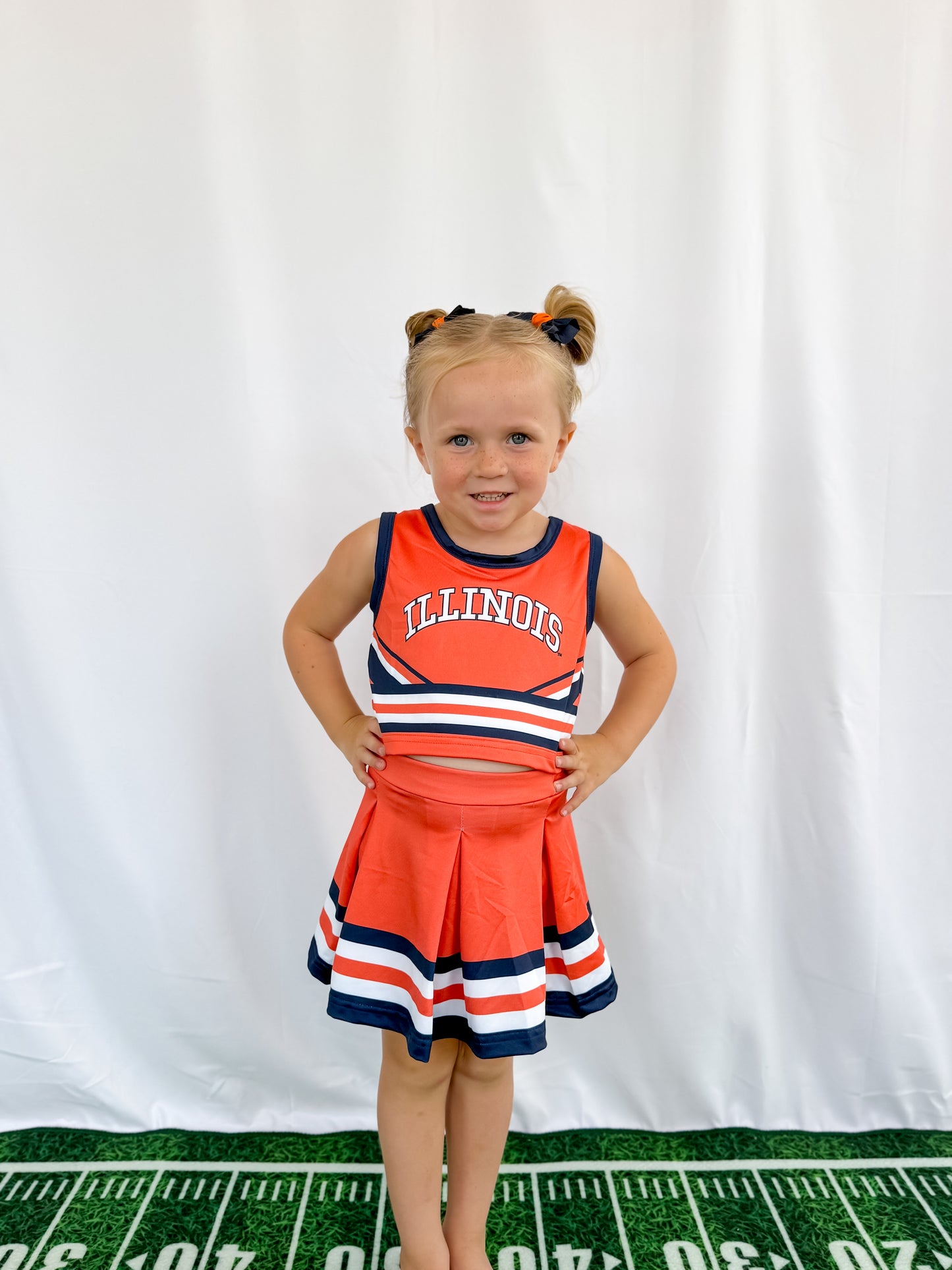 Illinois Fighting Illini Vive La Fete Game Day Orange Sleeveless Cheerleader Set