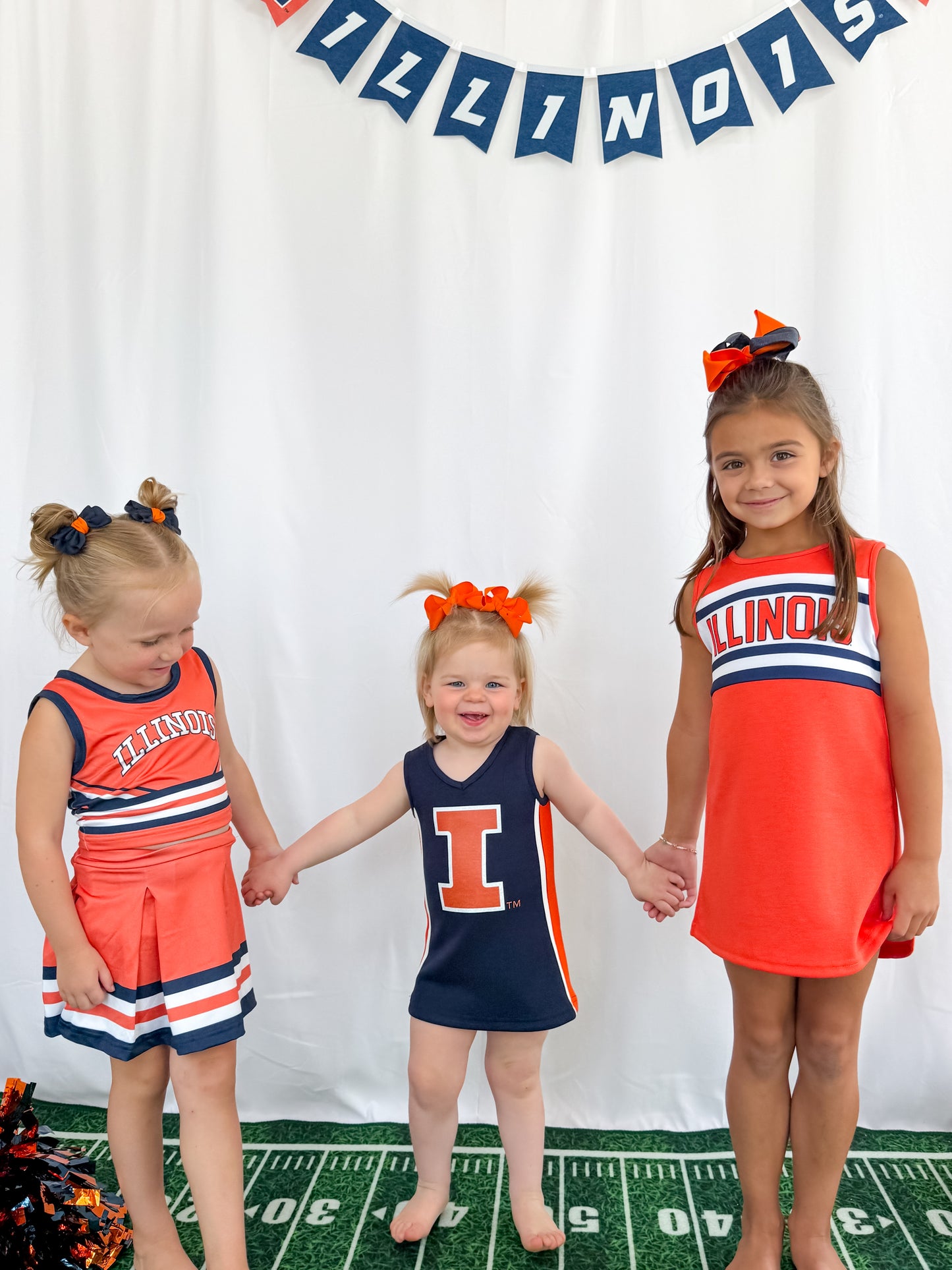 Illinois Fighting Illini Vive La Fete Game Day Orange Sleeveless Cheerleader Set