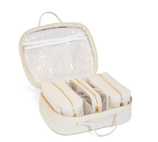 Luxe TRVL2 Cosmetic Toiletry Case - Woven Sand