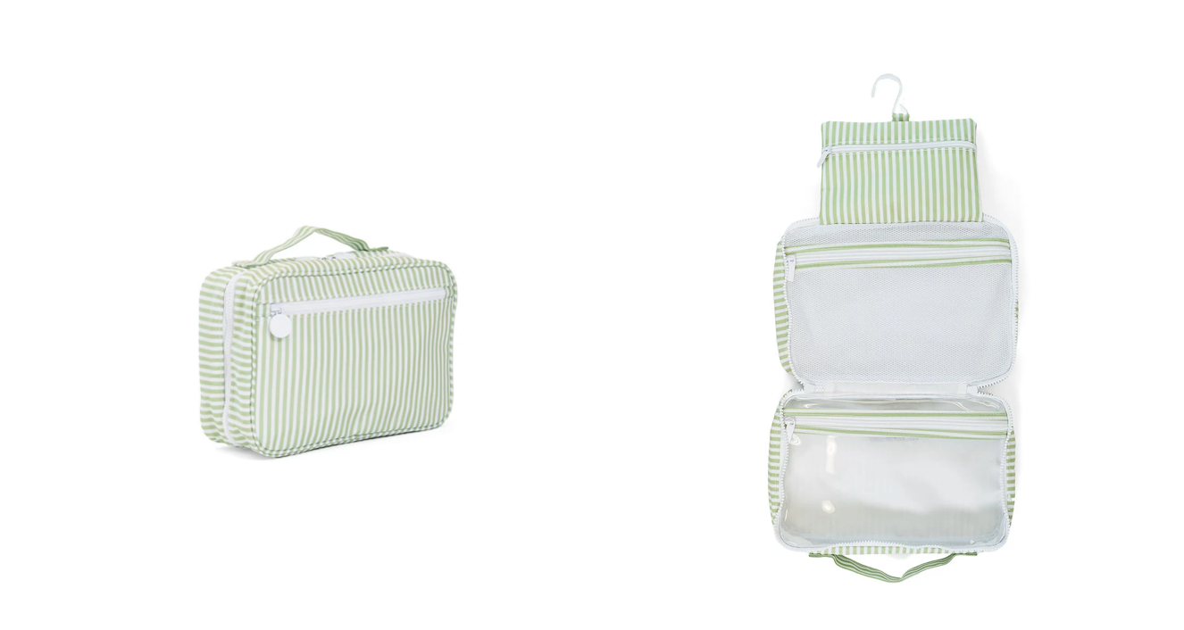 Bundle Up2 Hanging Toiletry Bag - PIMLICO STRIPE SAGE