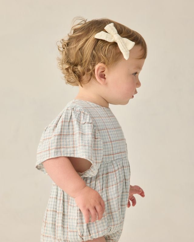 Kalea Romper - Light Blue Plaid