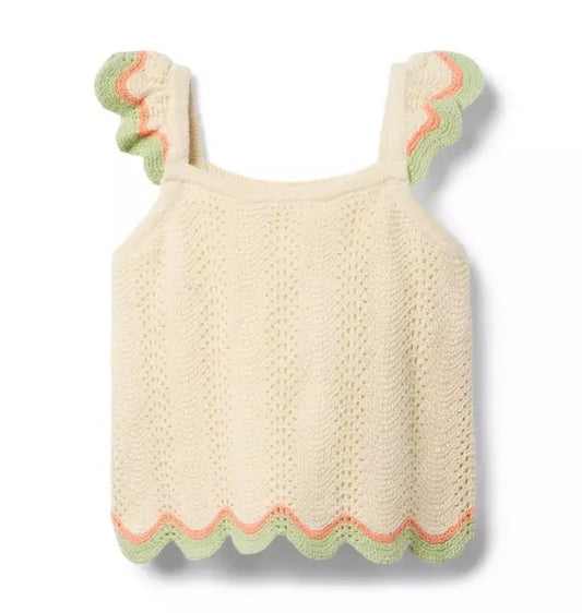 Crochet Scalloped Trim Top