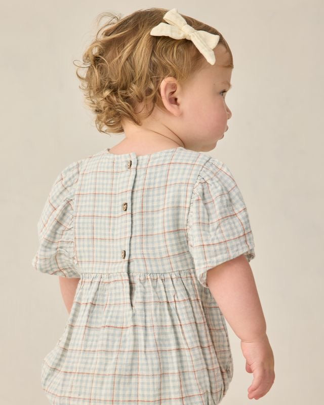 Kalea Romper - Light Blue Plaid