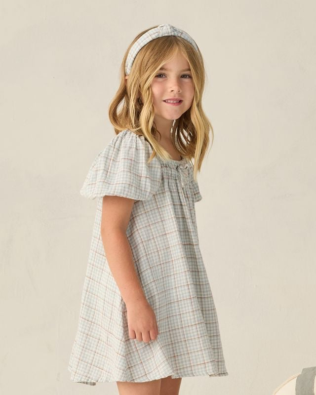 Sabrina Mini Dress - Light Blue Plaid