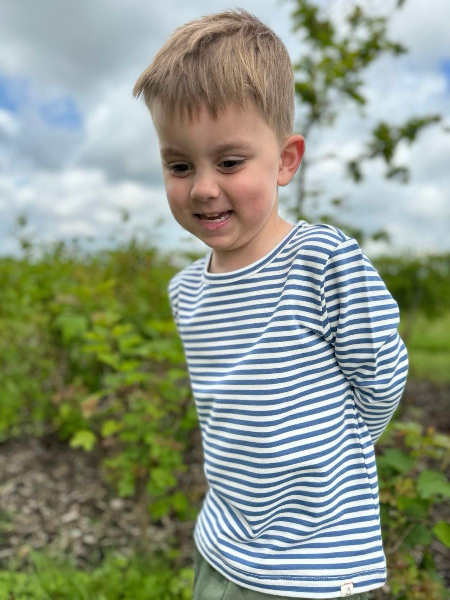 Toby Tee - Royal and White stripe