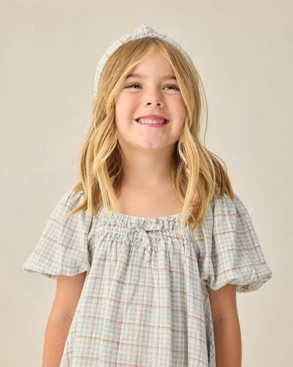 Knot Headband - Light Blue Plaid