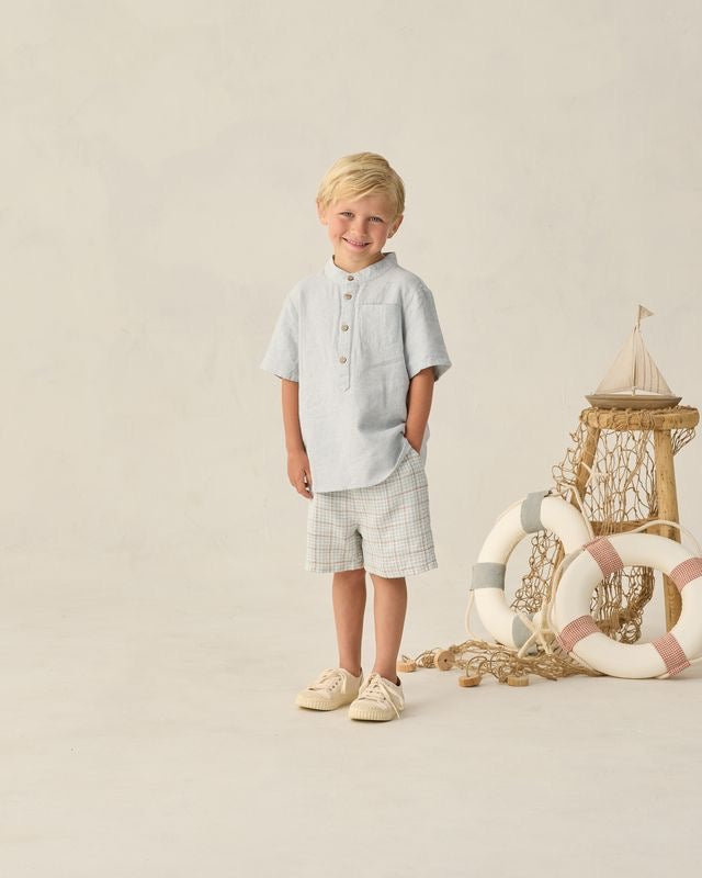 Perry Short - Light Blue Plaid