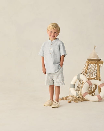 Perry Short - Light Blue Plaid