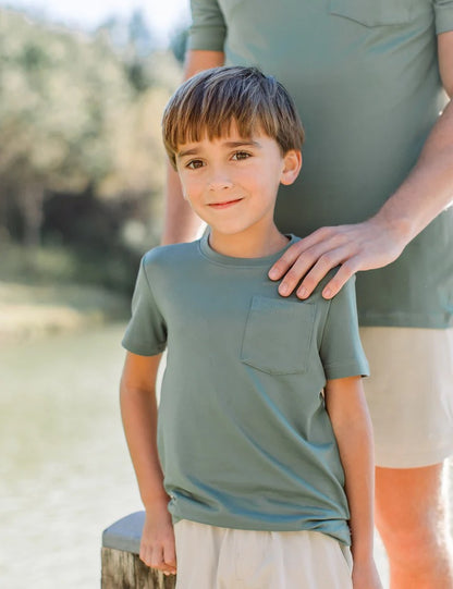 Boys Ravine Pocket Tee - Fog