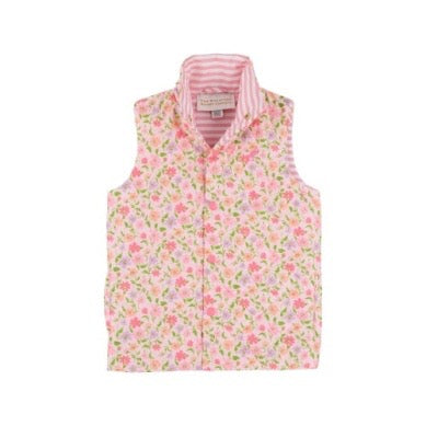 Vaughn Vest - Grand Cayman Gardens/Romany Rose Stripe/Romany Rose