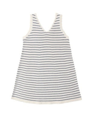Crochet Tank Mini Dress - Marine Stripe