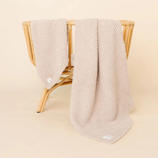 Chenille Blanket Small (30x30)- Oatmeal