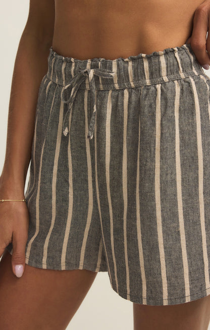 The Perfect Line Short - Black/Cream Stripe
