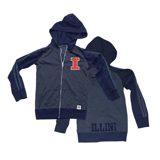 Illinois Fighting Illini Heathered Full Zip Hoodie