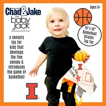 Illinois Fighting Illini Stroller Tag Toy Learning Lovey