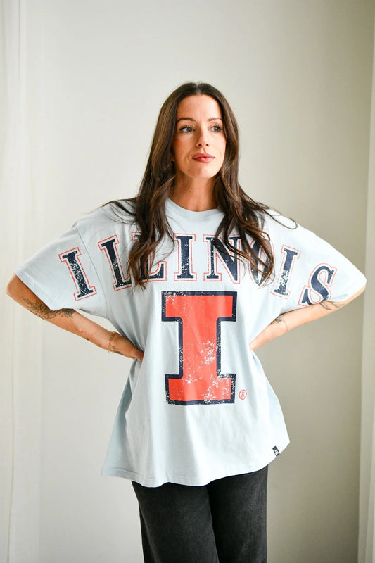 Illinois Southern Split Oversized Band Tee - Women's