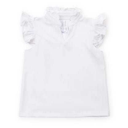 Ellie Girls Sleeveless Performance Top - White