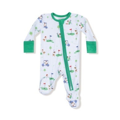 Dog Gone Golf - 2 Way Zipper Footie - Blue