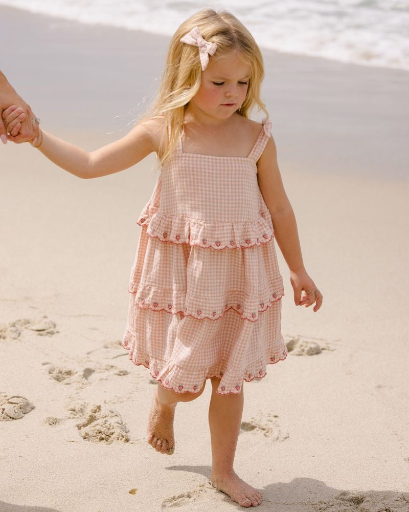 Ruffled Swing Dess - Petal Gingham