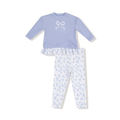 Waffle Pull Over and Rib Leggings set - Romi Floral
