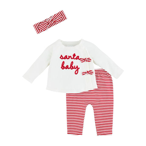 Santa Baby Pant & Headband Set