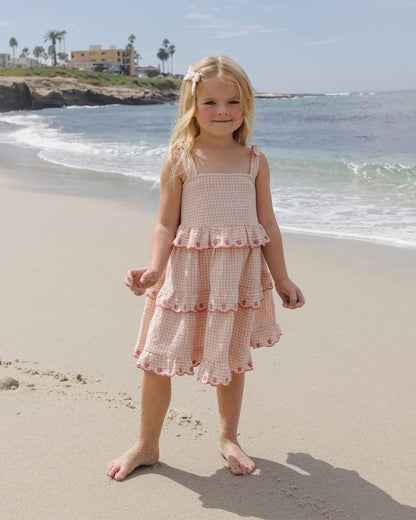 Ruffled Swing Dess - Petal Gingham