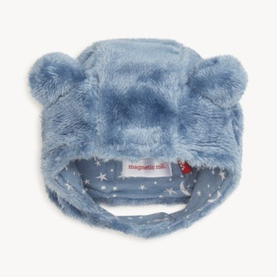 Blue Blossom Minky Bear Hat