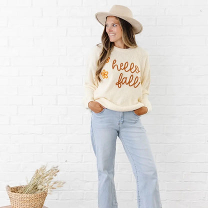 Hello Fall Knit Sweater - Women's
